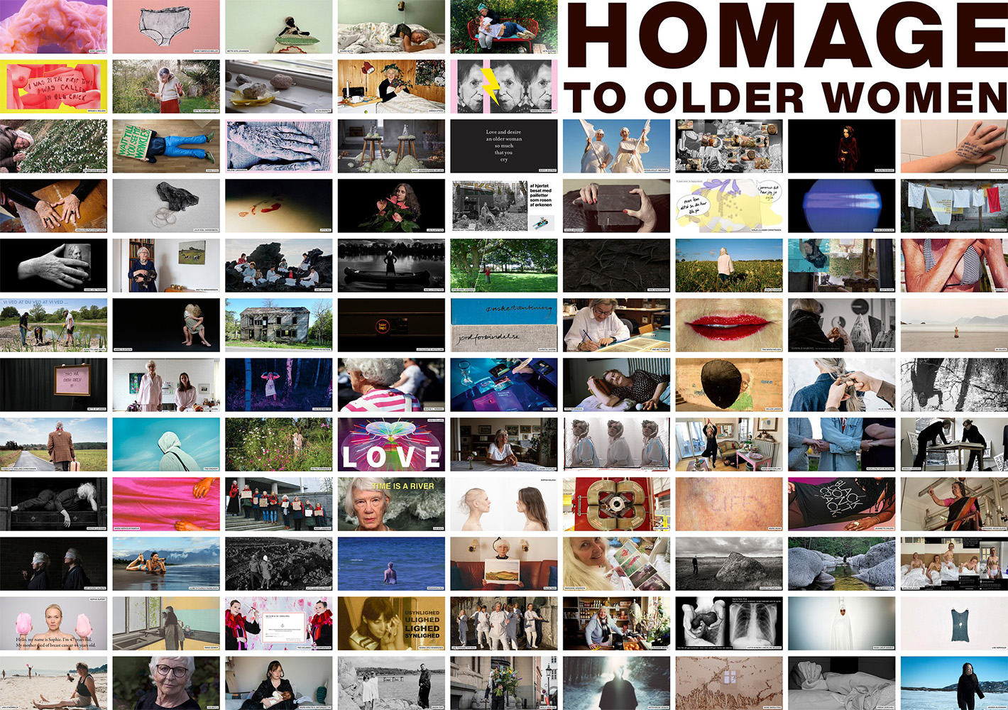 homage to older women collage